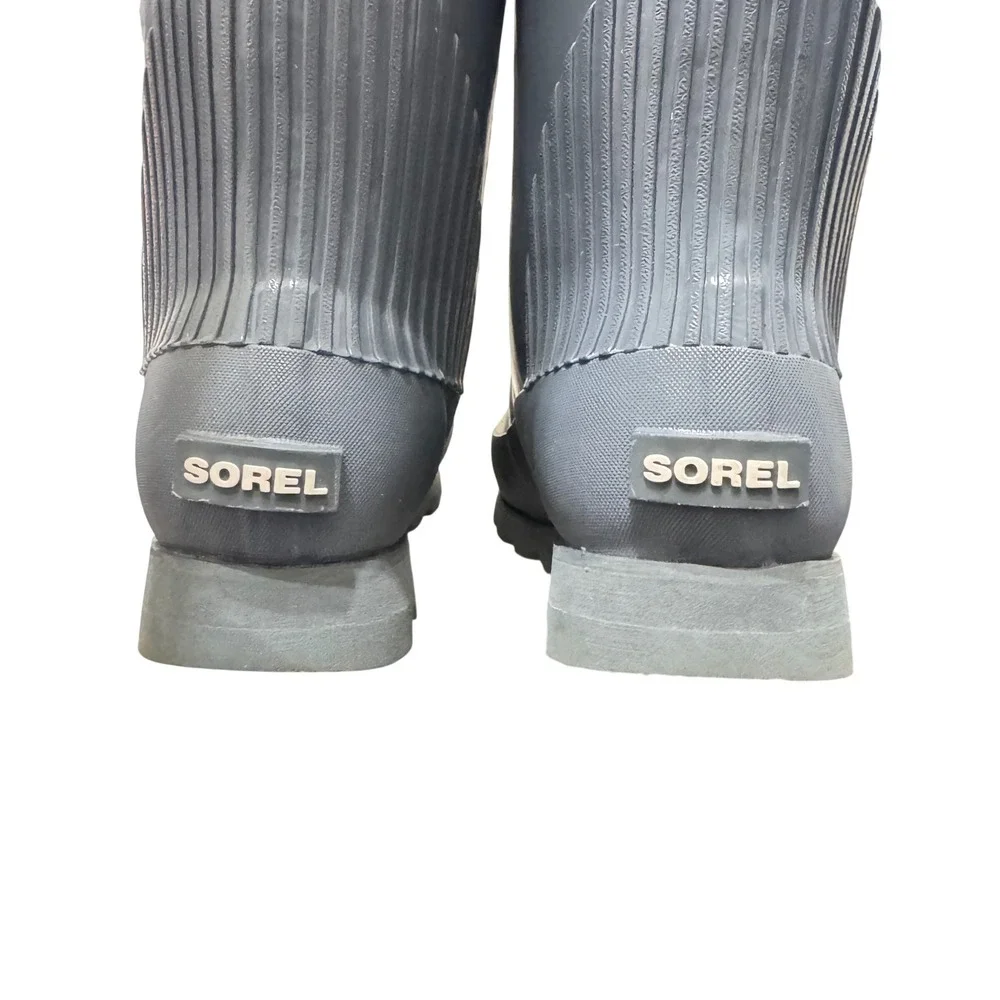 Sorel Joan Tall Rain Boots Womens 8 Graphite Gray Gloss NL2523-053